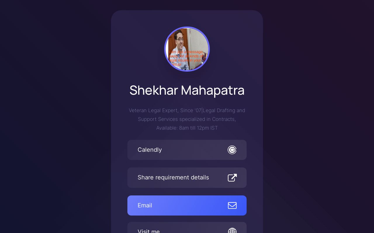 Carrd profile picture for @shekhar
